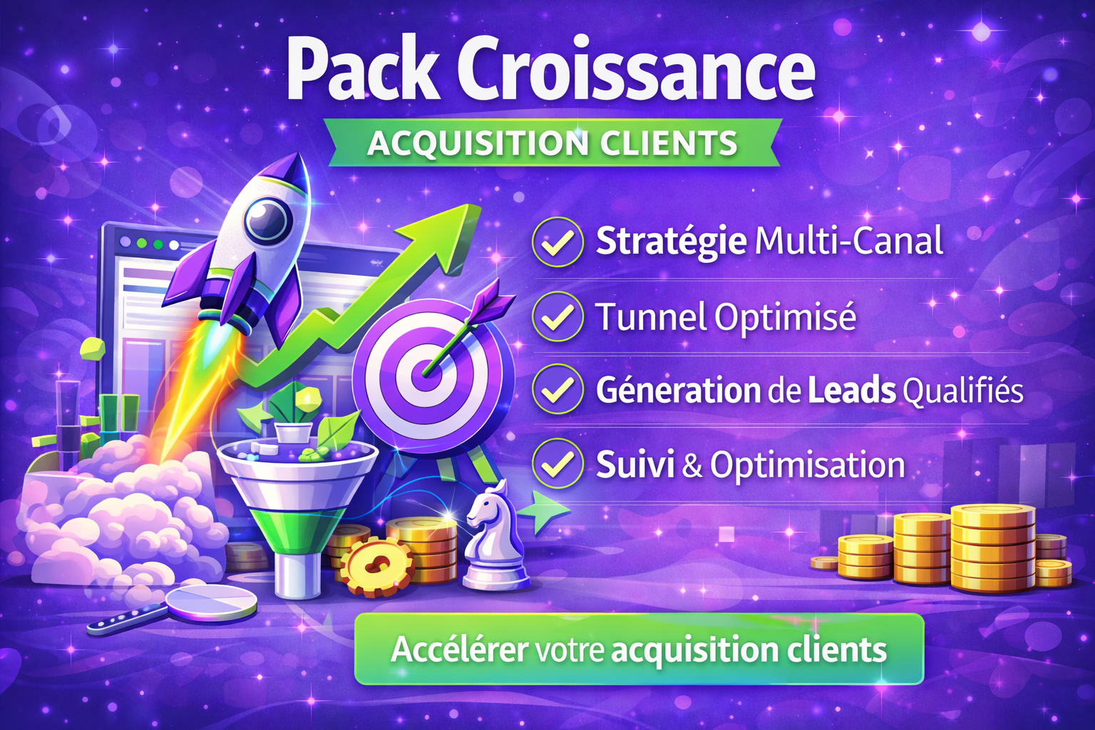 pack acquisition clients croissance